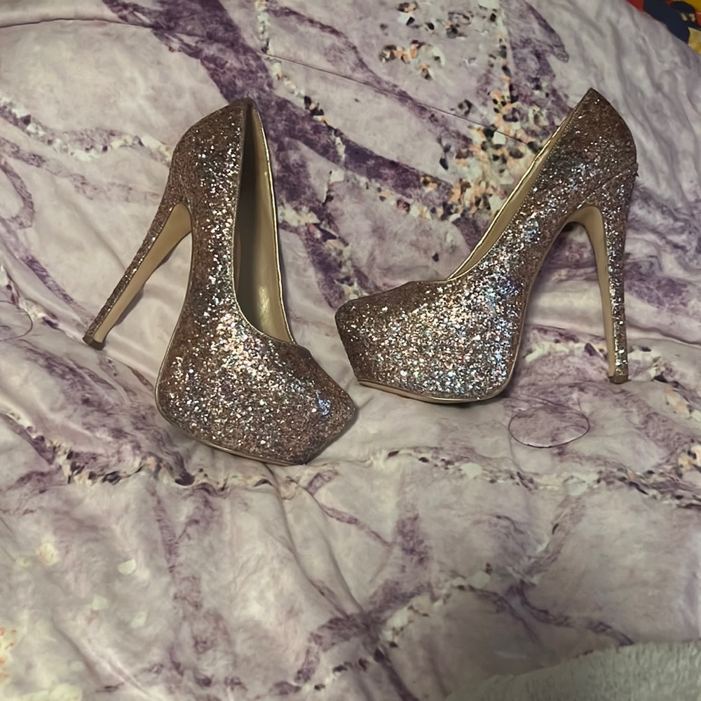 Sparkly multi-colored Steve Maddens